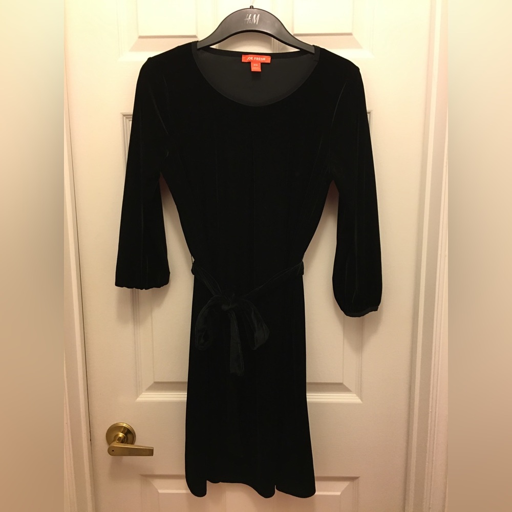 Black velvet dress